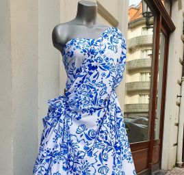 Žoržetová pletenina design MarLen  tisk folklor