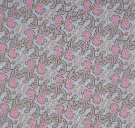 Jemný viskozový úplet kašmírový motiv zelenošedý