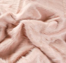 Imitace kožešiny dlouhý vlas starorůžová