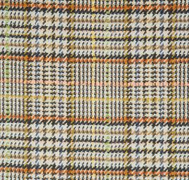 Střižní vlna vzor pepito/kostka olivověhnědá