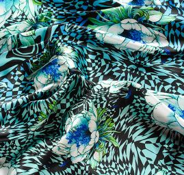 Atlas kupón leknín modrozelený