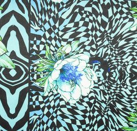 Atlas kupón leknín modrozelený