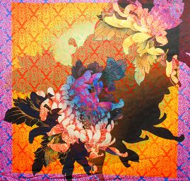 Atlas motiv květu podklad ornament