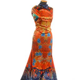 Atlas vzor draci/květy