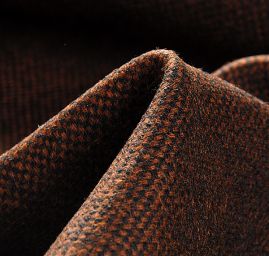 Vlněná látka tvíd kostýmová tm.hnědá černá