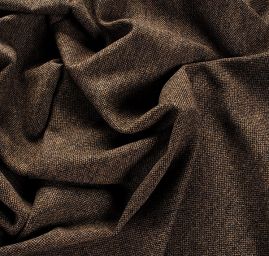 Vlněná látka tvíd kostýmová černá/hnědá 