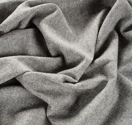 Vlněná látka tvíd kostýmovka šedosmetanová 