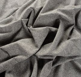 Vlněná látka tvíd kostýmovka černosmetanová II.jakost