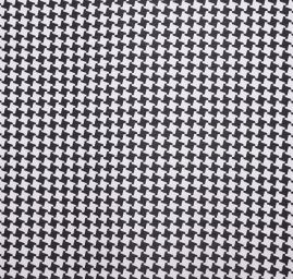 Kabátová látka vzor pepito černá/bílá