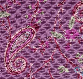 Prošev saténový vzor paisley fialový