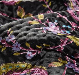 Prošev saténový vzor paisley černý