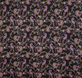 Prošev saténový vzor paisley černý