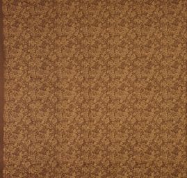 Bavlna pružná tisk květin hnědá/sv.hnědá II.jakost