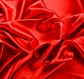Satén taft pružný tmavší červený