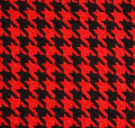 Kostýmová látka vzor pepito červenočerná