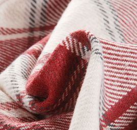 Flanel vzor káro kostka vínová