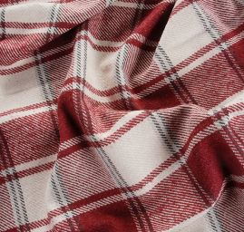 Flanel vzor káro kostka vínová