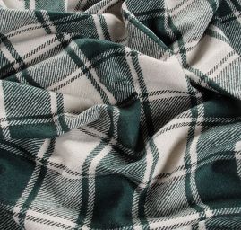 Flanel vzor káro kostka tmavě zelená