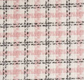 Kostýmová látka imitace ručně tkaná růžová