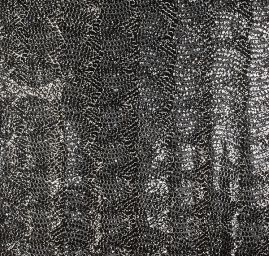 Krajka výšivka na tylu doplněna flitry černostříbrná