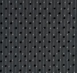 Tyl šatový sametový flock puntík béžovočerný