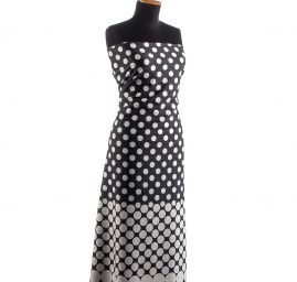 Úplet středně silný Punto tisk puntíky bíločerné