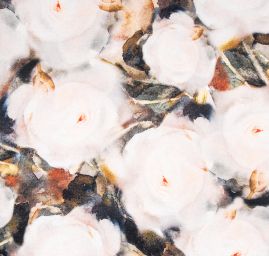 Úplet středně silný Punto tisk růže černá