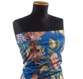 Úplet středně silný Punto tisk opice petrol