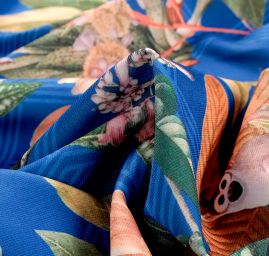 Úplet středně silný Punto tisk opice petrol