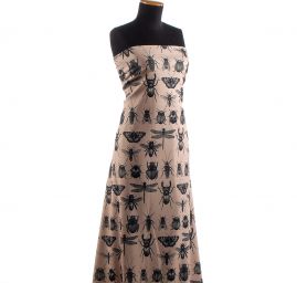 Úplet středně silný Punto tisk hmyz černá/ hnědá