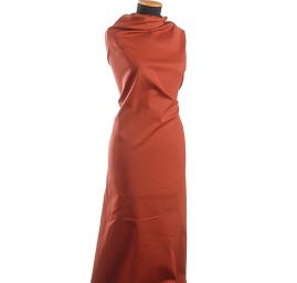 Bavlna směs pevnější pružná látka skořicové barvy