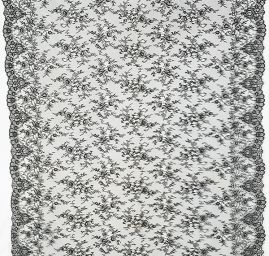 Krajka pružná květinový vzor černá