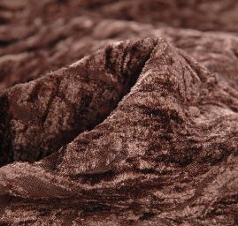 Samet vypalovaný vzor hnědý