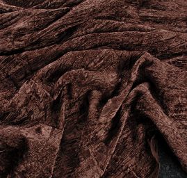 Samet vypalovaný vzor hnědý