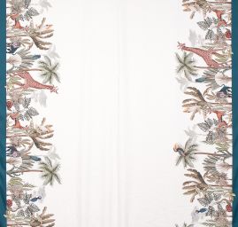 Žoržetová pletenina design MarLen tisk exotic tyrkys