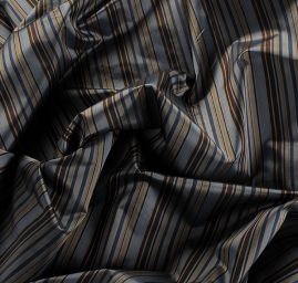 Podšívka žakárová proužky hnědé/modré