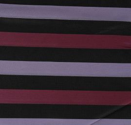 Podšívka žakárová proužky černé/vínové