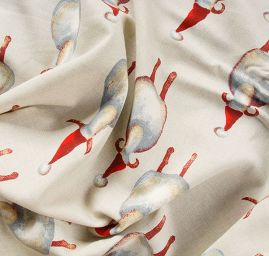 Len středně silný tisk vánoční motiv