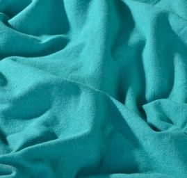 Vlněný hladký úplet s angorovým vlasem tyrkysové barvy II.jakost