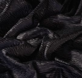 Imitace zvířecí srsti černá II.jakost