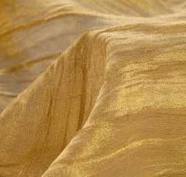 Organza plise zlatobéžová