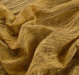 Organza plise zlatobéžová