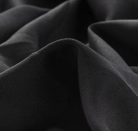 Šatový žoržet pružný jemný černé barvy II. jakost