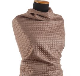 Prošev geometrický vzor kostky béžový