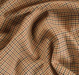 Kostýmová látka vlna směs vzor pepito hnědá
