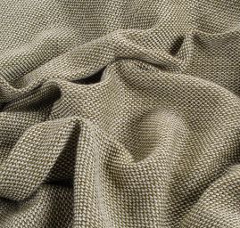 Kostýmová látka zelenobílá s plastickou strukturou