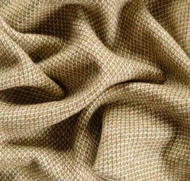 Kostýmová látka vlna směs zelená/smetanová