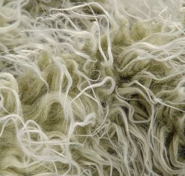 Imitace zvířecí srsti kašmírské kozy zelená