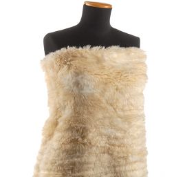 Imitace kožešiny dlouhý vlas vlk smetanová/šedá