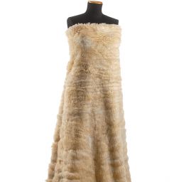 Imitace kožešiny dlouhý vlas vlk smetanová/šedá